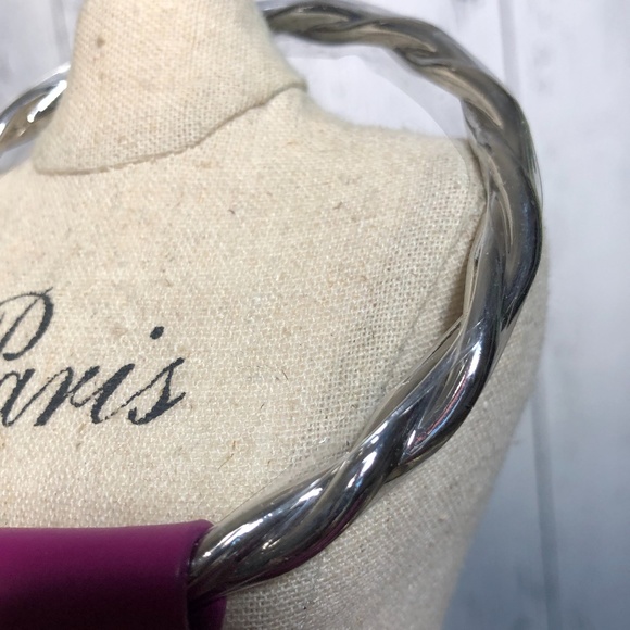 Thacker Fuchsia Leather Clutch-Wristlet RingHandle - Picture 5 of 12